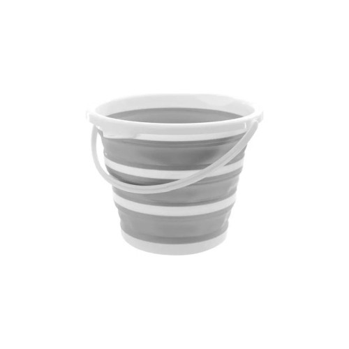 Balde Retrátil 10 Litros sanfonado silicone aste inox dobravel  pratico multiuso facil usar