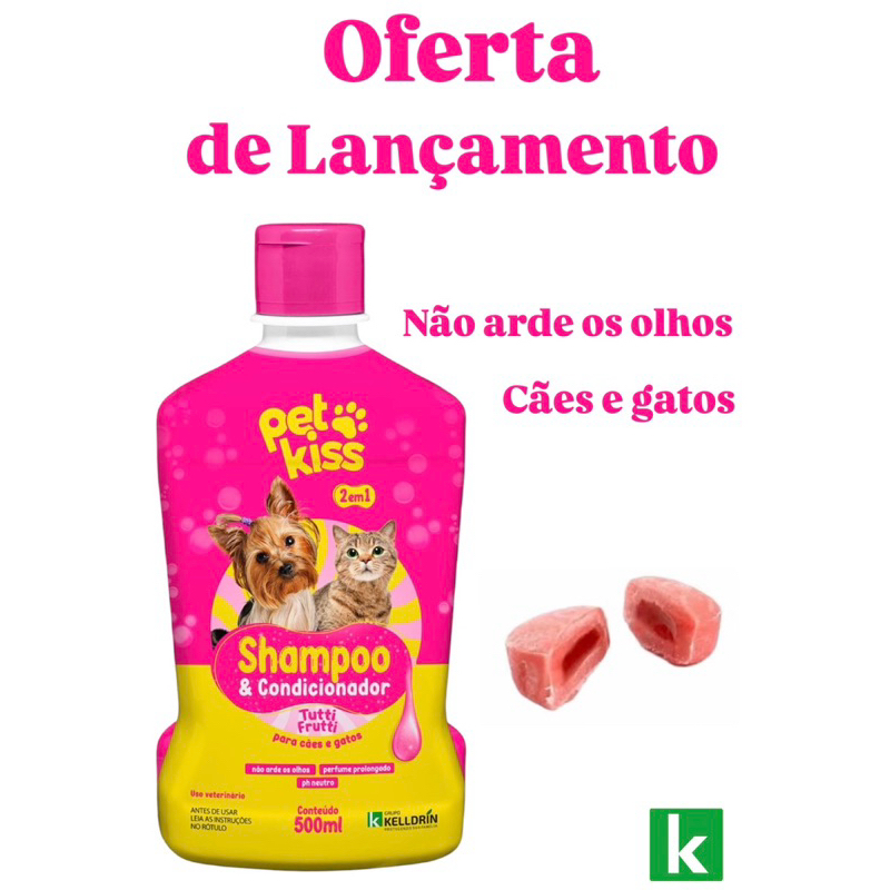 Novo Shampoo e Condicionador Chiclete Tutti Frutti 2 Em 1 Kelldrin 500ml em Oferta na Shopee
