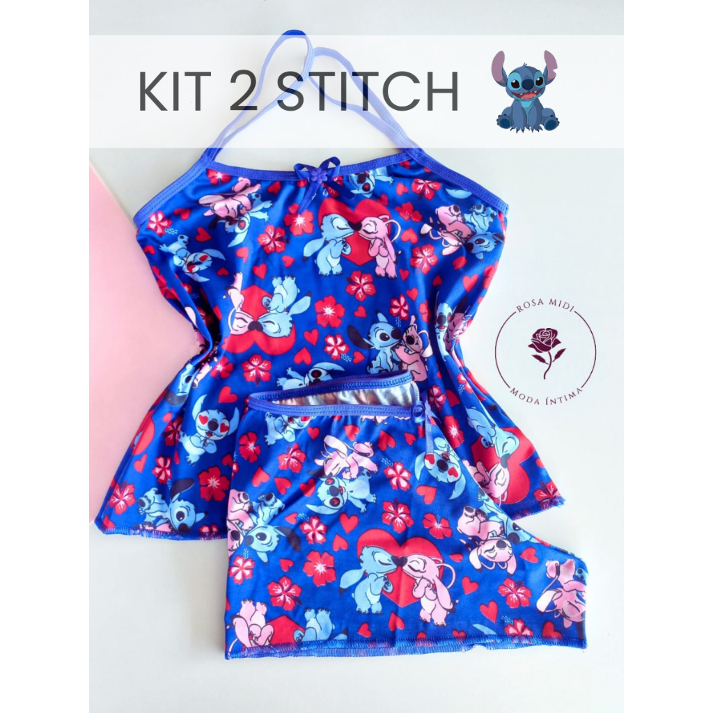 Kit 2 Pijama Stitch Infantil Menina em Oferta na Shopee