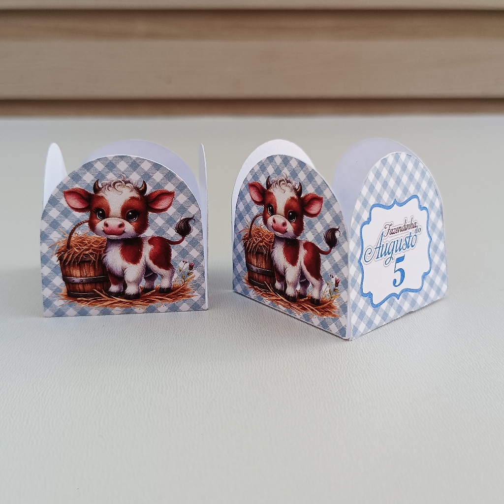 Forminha de doce personalizada Fazendinha Azul/lembrancinha personalizada/festa infantil