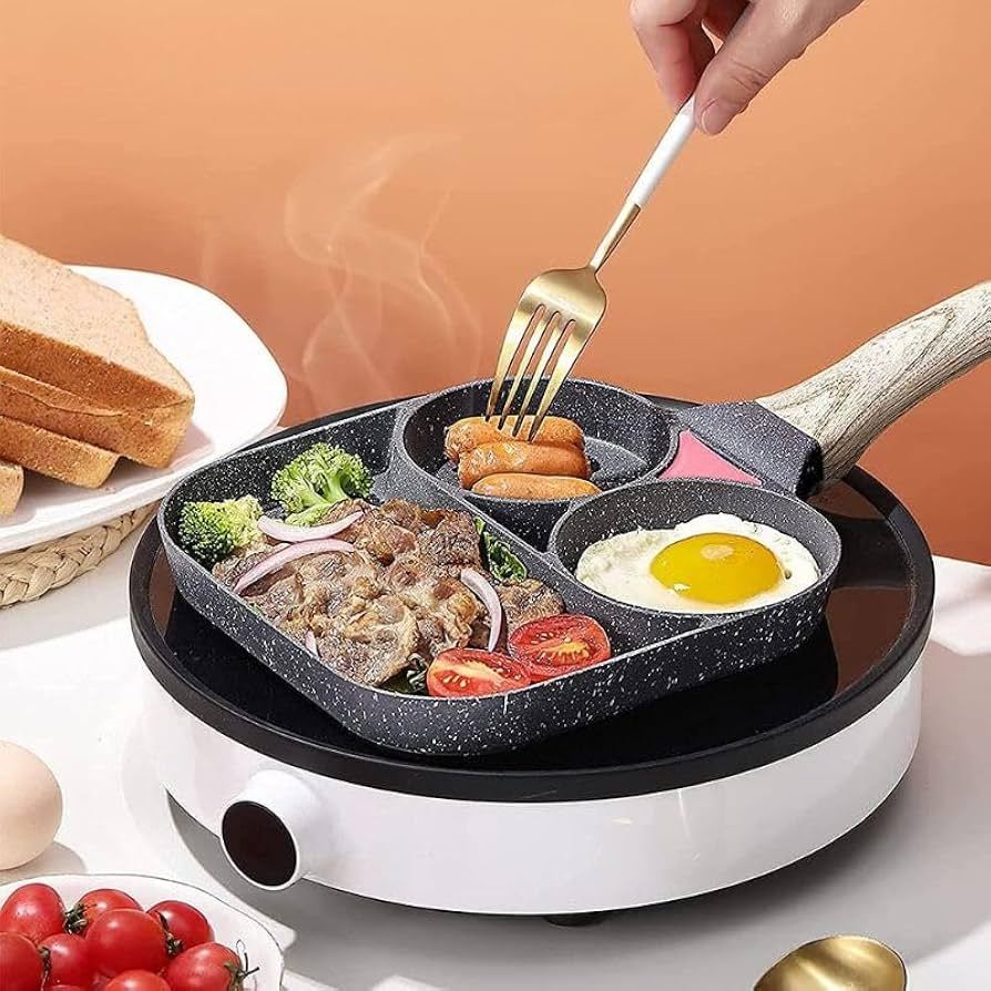 Frigideira Multifuncional 3 em 1 Antiaderente  com divisória