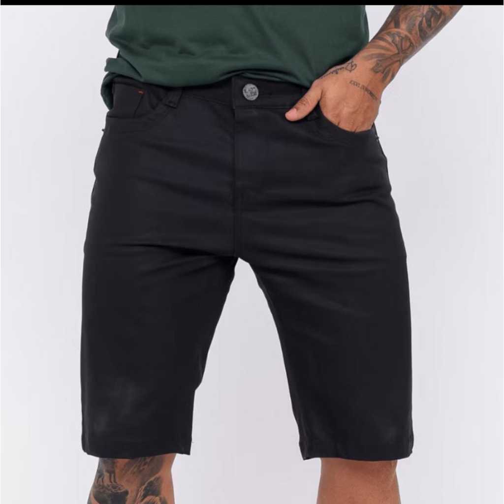 Bermuda masculina Jeans Short casual com elastano Lycra