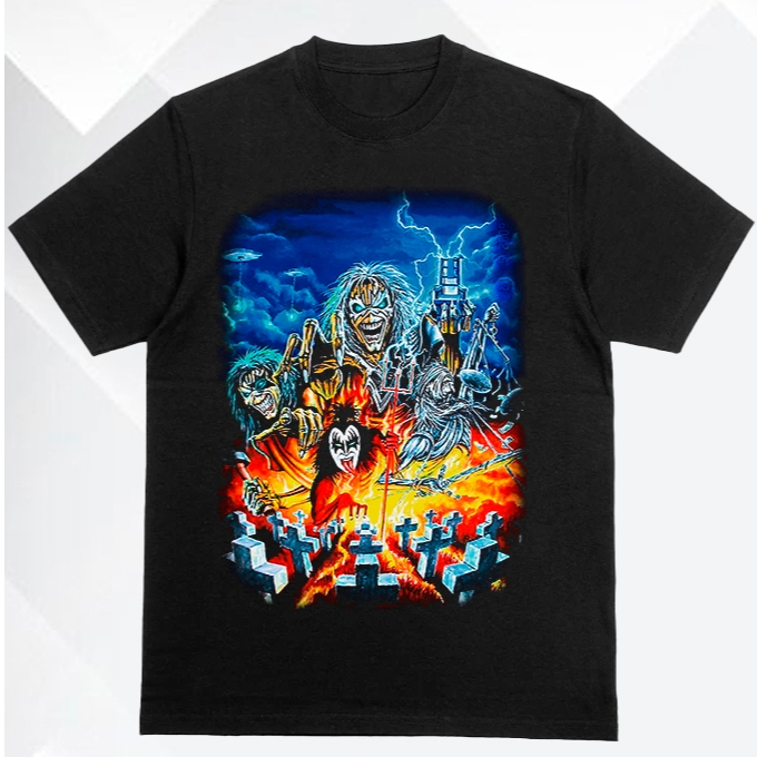 Camiseta Masculina Algodão Iron Maiden Banda Rock 100% Algodão Diversas Estampas Alta Qualidade Envio Imediato