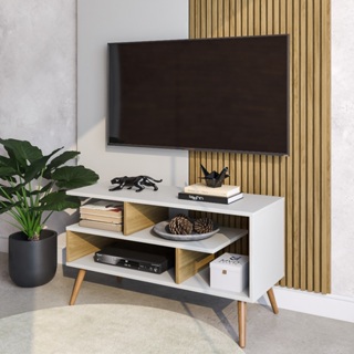 Rack Para TV Aparador Com Pés Palito Retro Estante Várias Cores MVD Móveis em Oferta na Shopee