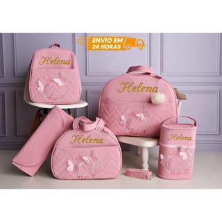 kit bolsa maternidade personalizado borboleta