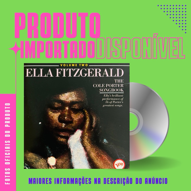 CD IMPORTADO ELLA FITZGERALD - SINGS THE COLE PORTER SONGBOOK VOL TWO