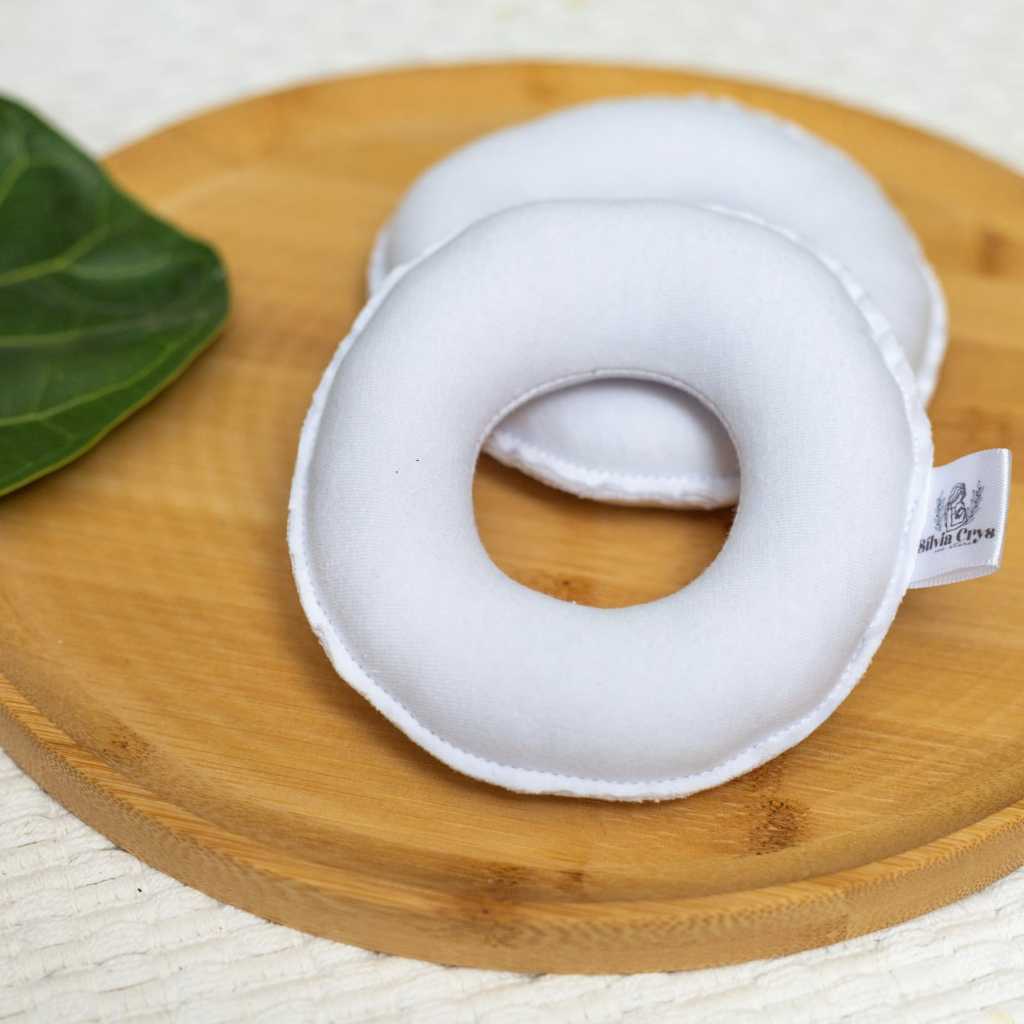 Rosquinhas de amamentação de algodão -  protetor de seios de tecido 100% algodão