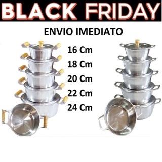 Jogo/Conjunto de Panelas 5 Caçarolas Alumínio Batido e Fundido Panela Minas Asa de FERRO ou Madeira em Oferta na Shopee