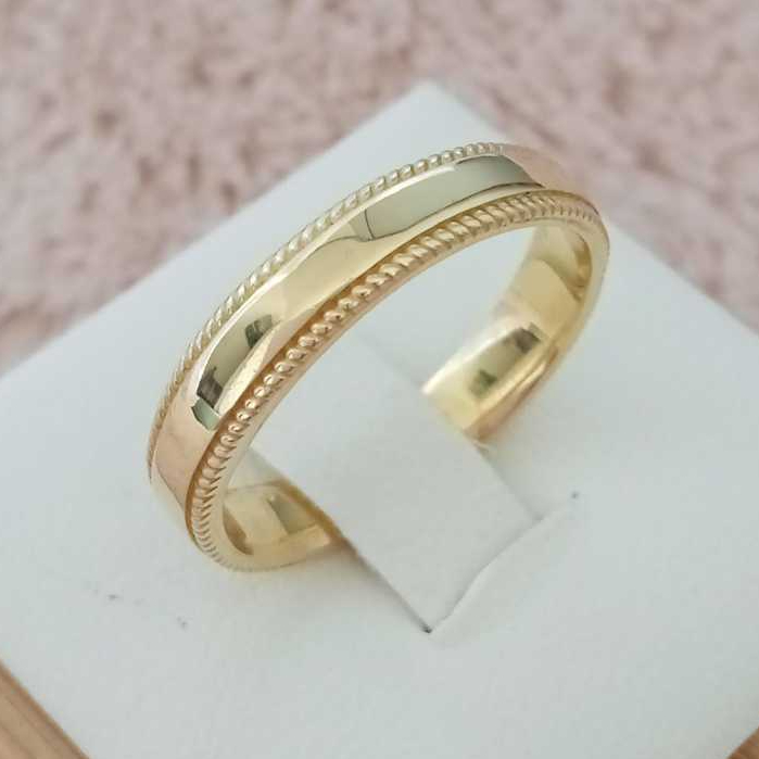 ALIANÇA 4MM  DE MOEDA ANTIGA TRABALHADA em Oferta na Shopee