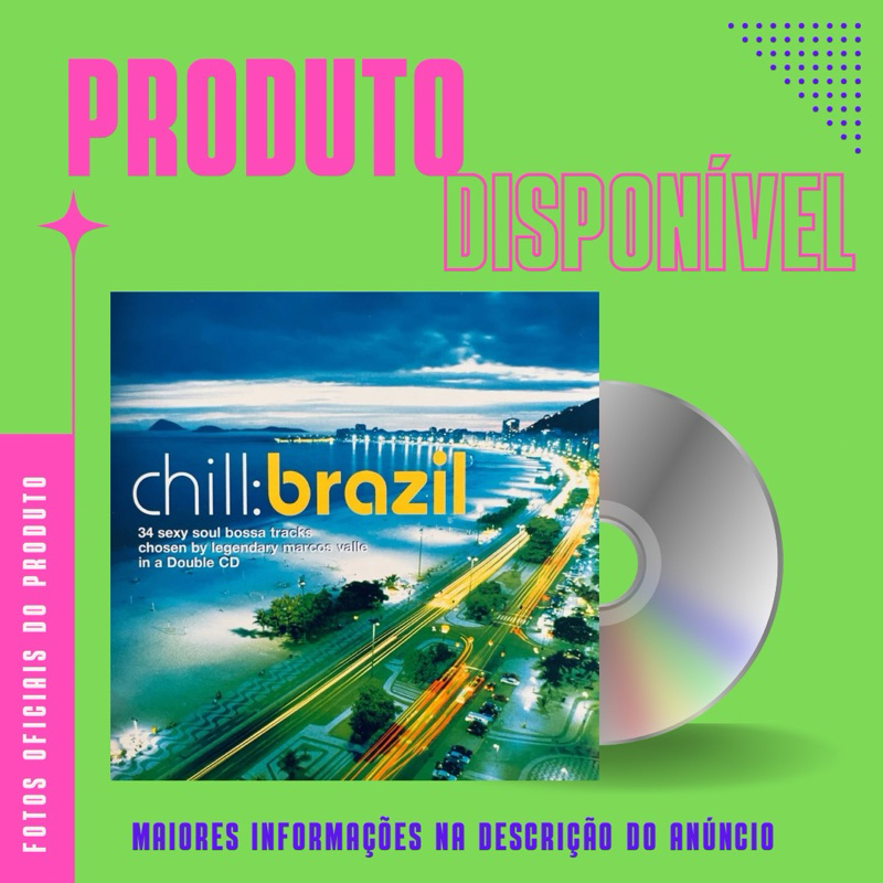 CD DUPLO CHILL BRAZIL - João Gilberto, Milton Nascimento, Nando Reis, Bebel Gilberto, Sandra de Sá, Jorge Vercilo