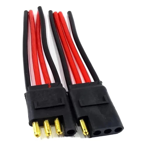 Chicote Conector 4 Vias Slim Injetado Com fio 4mm Permak Chicote Plug Para Caixa
