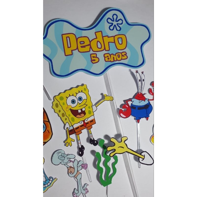 Topo de Bolo Bob Esponja