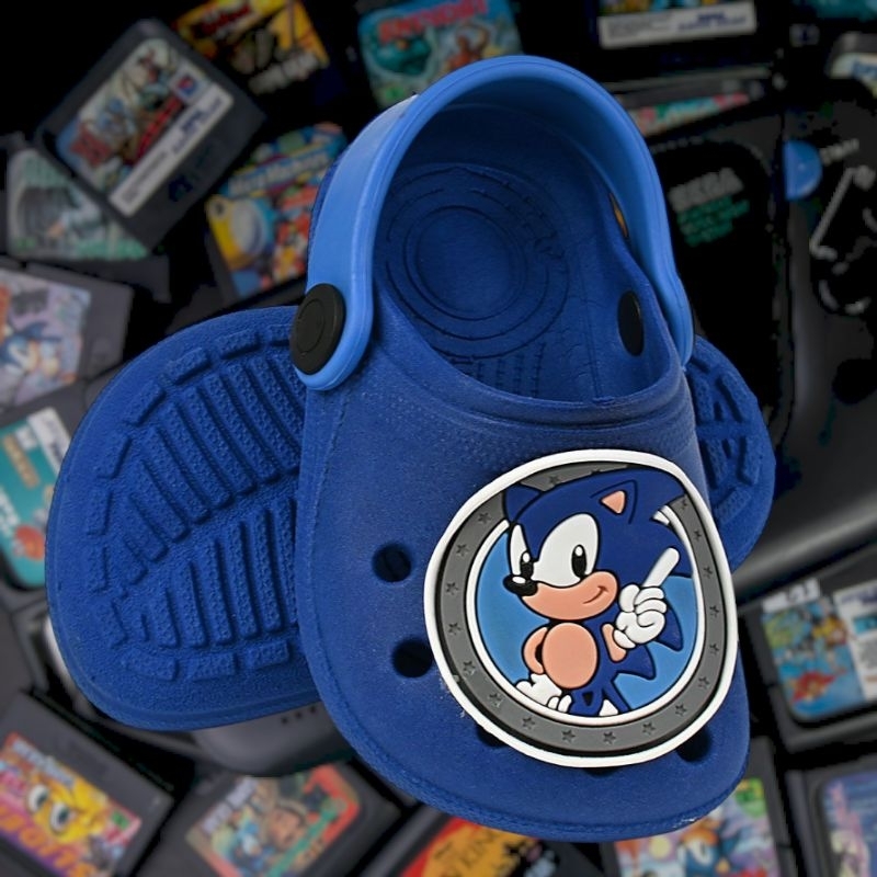 Sandália Infantil Masculino Babuche Para Menino Papete Sonic Confortável em Oferta na Shopee