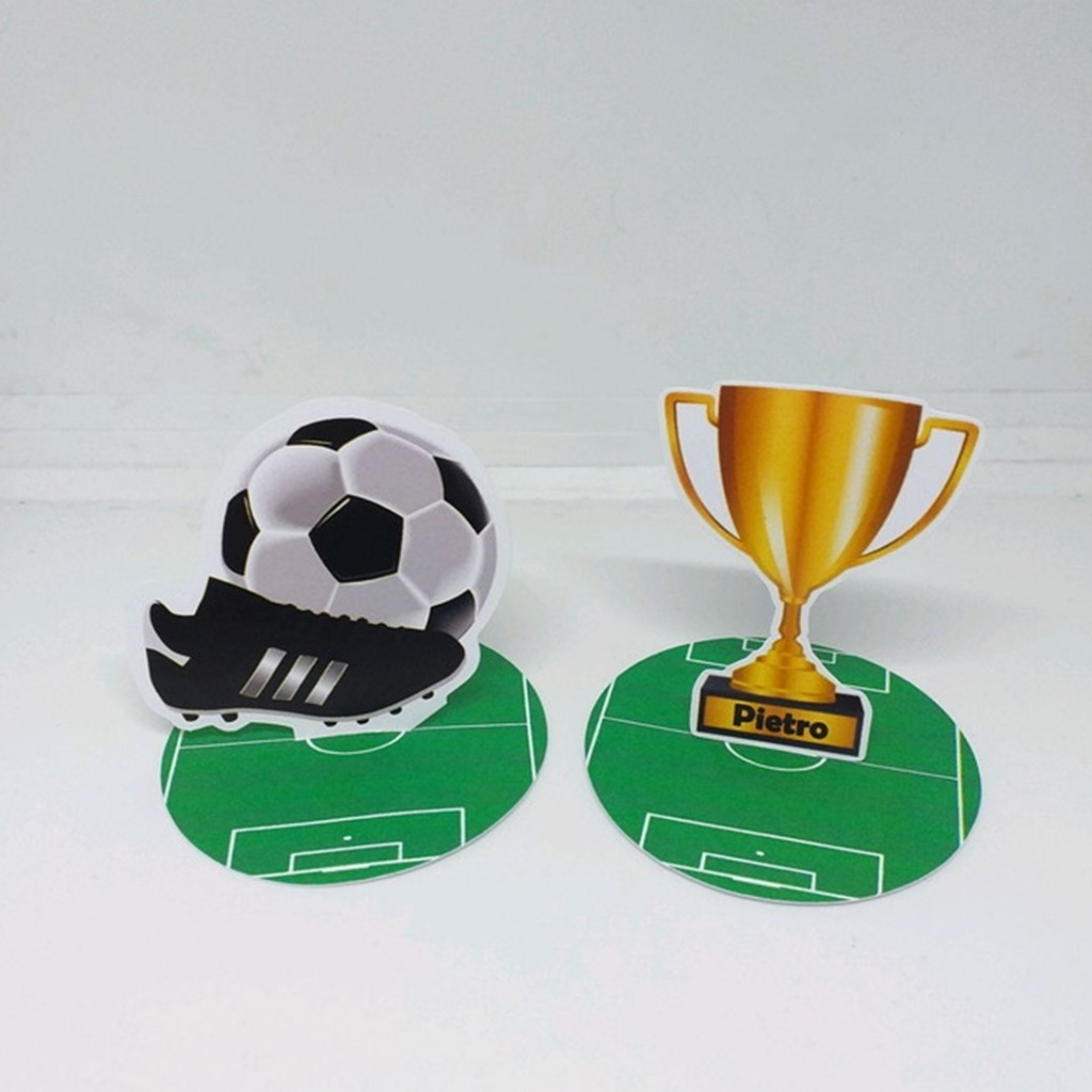 Apliques em Pé 3D Personalizado Futebol Lembrancinhas para Festa Infantil