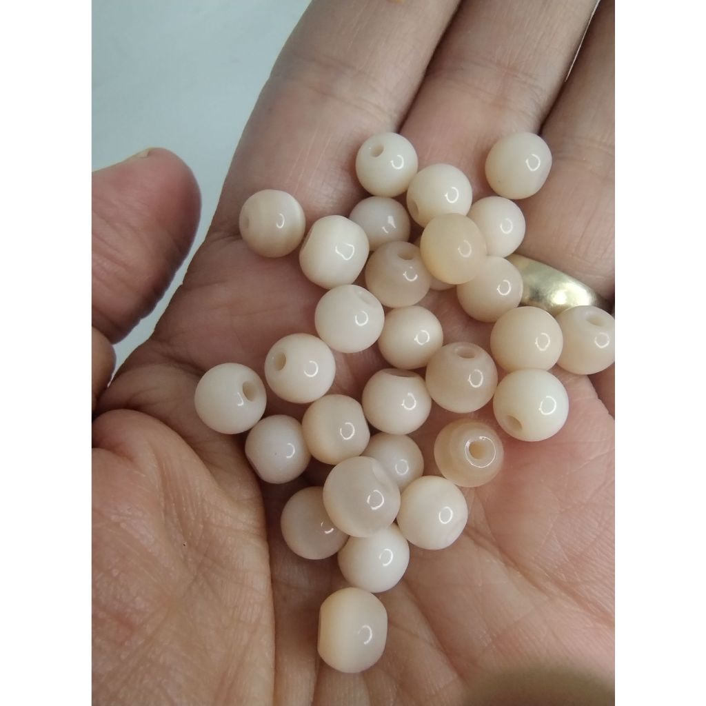 100 Miçangas Olho de Gato Rosa 08mm Vidro Montagem Colares, Pulseiras Artesanatos em Oferta na Shopee