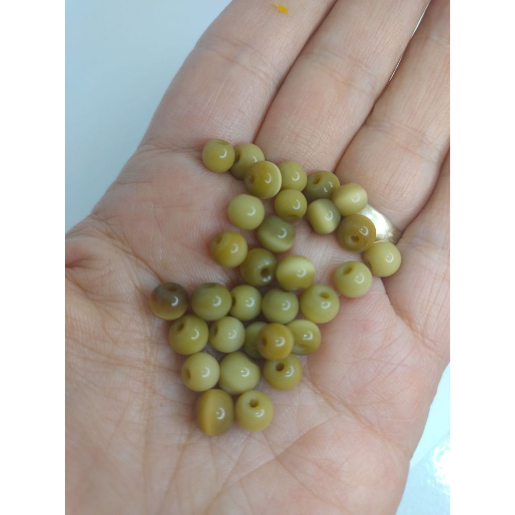 50 Gramas Miçangas Olho de Gato Marrom 06mm (180 peças)  Vidro Montagem, Pulseiras e Artesanatos em Oferta na Shopee