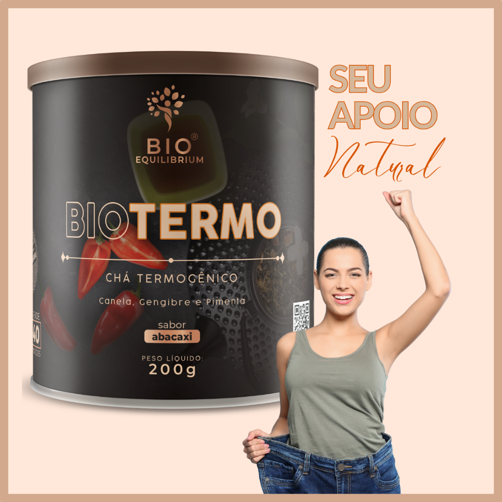 Cha Termogenico Ajuda Emagrecer Canela Pimenta Gengibre Sabor Abacaxi Cha BioTermo