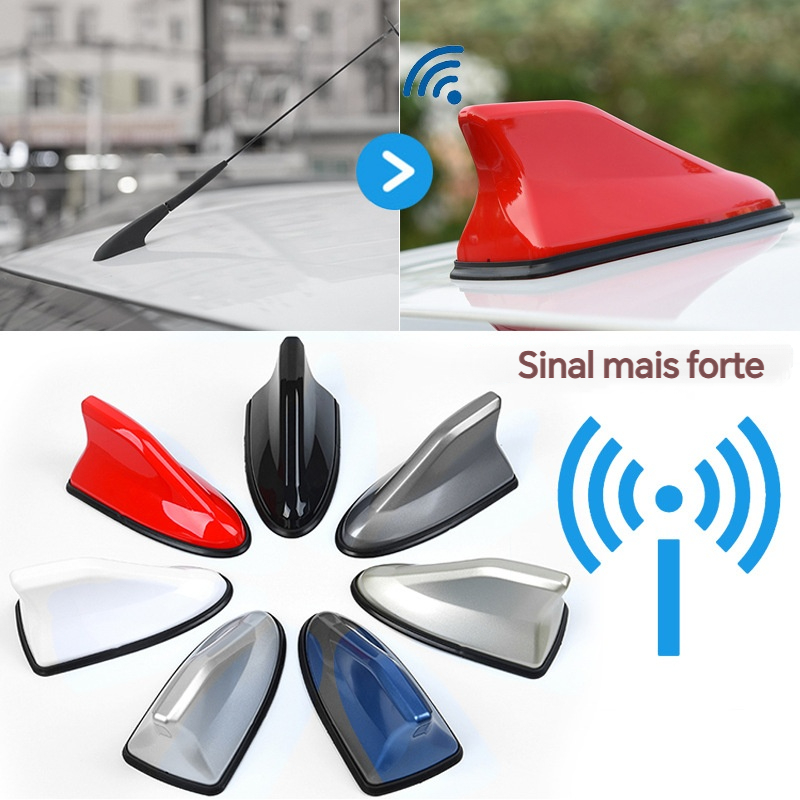 Antena de barbatana de tubarão, decoração de antena de carro, sinal de rádio de carro, antena tubarão em Oferta na Shopee