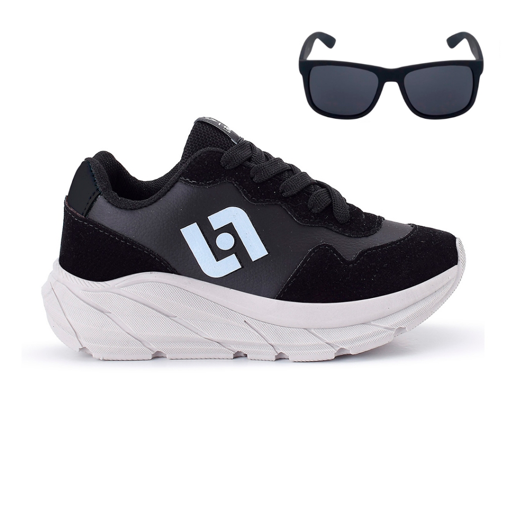 Tenis Infantil Meninos Jogger Escolar Casual Camurça + Oculos em Oferta na Shopee