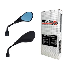 Retrovisor RVG Bmw F800 Gs650 Fixo Lente Convexa Azul Moto HONDA Par