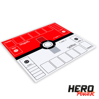 Playmat Pokémon TCG Duplo Pokébola | Lona Vinil 50x50cm | Jogo de Cartas em Oferta na Shopee