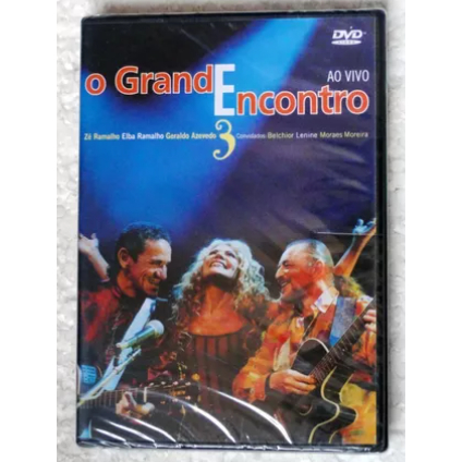 O Grande Encontro 3 Ao Vivo DVD Lacrado - Zé e Elba Ramalho Com Belchior, Lenine, Moraes Moreira e Outros
