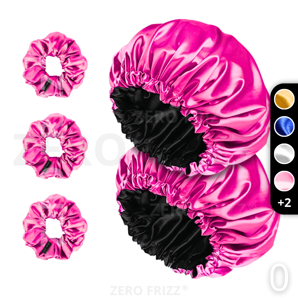 ZERO FRIZZ | Kit Rotina Diária | 2 Toucas dupla face + 3 xuxinhas > escolha sua cor preferida — imagem 1