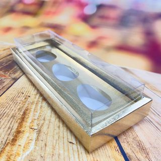 05 CAIXA PARA OVO TRIO 50G C/MOLD 8X26,3X5, OURO ,ASSK em Oferta na Shopee