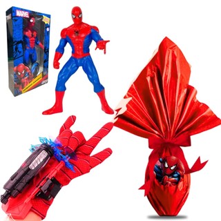Kit Ovo De Páscoa 250g Luva Lança Teia + Boneco Homem Aranha em Oferta na Shopee