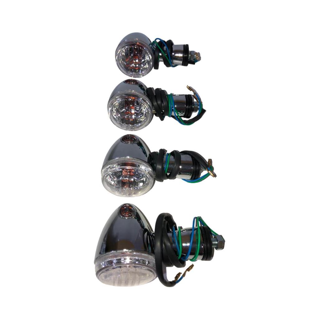 4 Piscas Completos C/ Lampada Intruder 125 Cristal