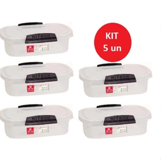 KIT 5 Potes Ultra Forte Com Travas Laterais MELHOR PREÇO Grande Porta Mantimentos Cozinha 4L Nitron em Oferta na Shopee