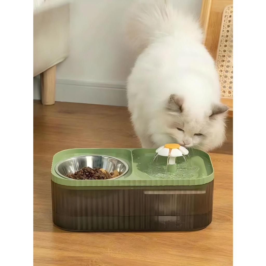 Fonte Bebedouro e Comedouro Para Gatos E Cães Automático Little 3 Litro