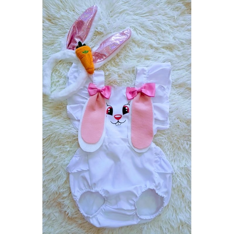 Romper, Salopete, Jardineira e Body Pascoa coelhinho branco com orelhas ENVIO IMEDIATO!!!! em Oferta na Shopee