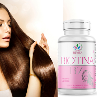 BIOTINA B7 VITAMINA CABELOS UNHAS PELE FORTALECIMENTO CRESCIMENTO 60 CAPSULAS GELATINOSAS em Oferta na Shopee