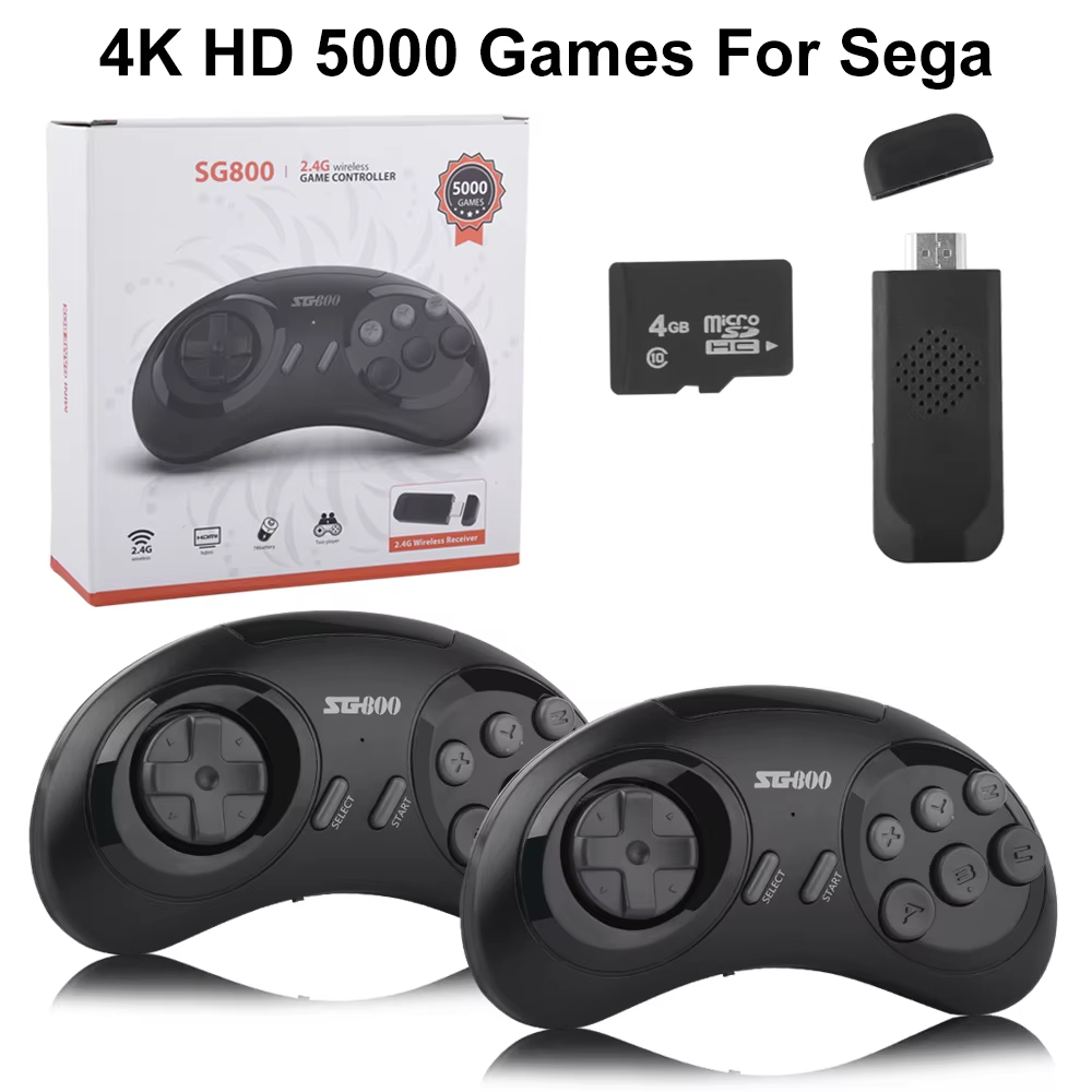Vídeogame SG800 Sega Mega Drive com 1800 Jogos + Jogos em Português PT-BR Video Game Stick Plug in Play só ligar e jogar