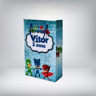 kit Sacolinhas Personalizadas Para Lembrancinhas Tema PJ Masks em Oferta na Shopee