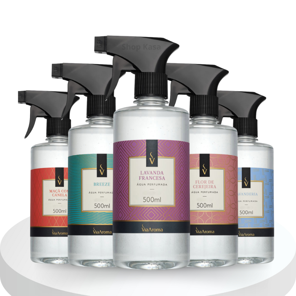 Água Perfumada para tecidos, lençóis, cortinas - Via Aroma 500ml em Oferta na Shopee