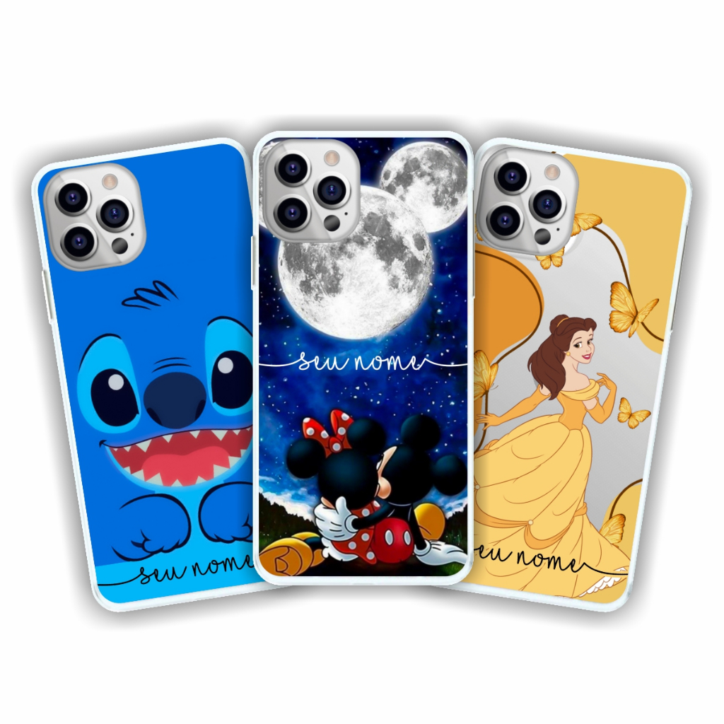 Capa de celular Stitch capa personalizada Angel Aladin Bela Lilo Stith capinha