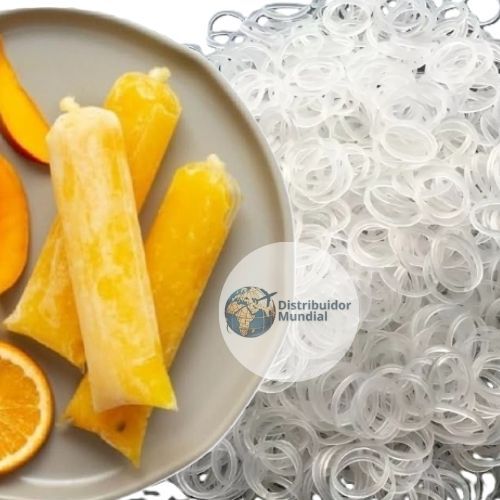 Kit 1200 Elástico Amarrar Geladinho Transparente Sacolé Tempero Grosso Elastico Borrachinha Liguinha em Oferta na Shopee