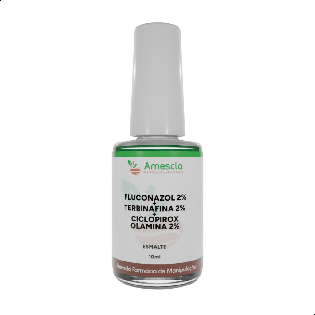 Esmalte De Unhas Incolor - Ciclopirox - Terbinafina - Fluconazol - Fungos 10ml
