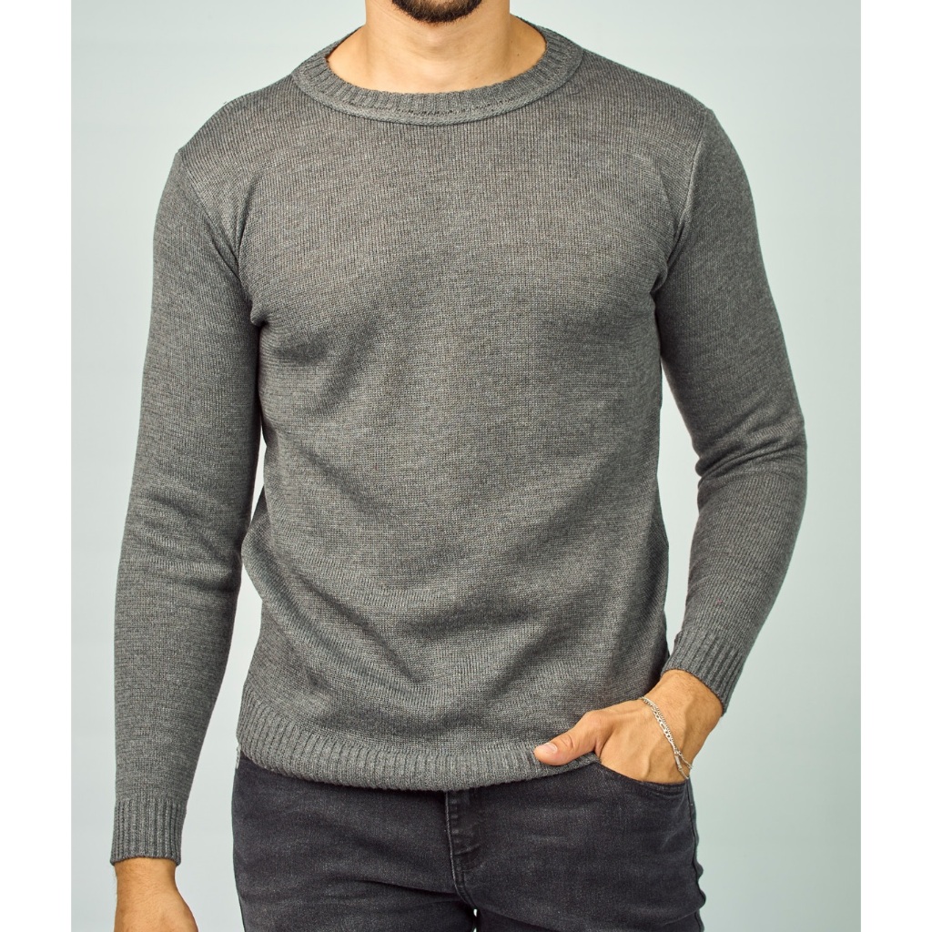 Blusa Basica Masculina Sueter Trico Premium Inverno Lã Frio Gola O Decote Redondo 100118