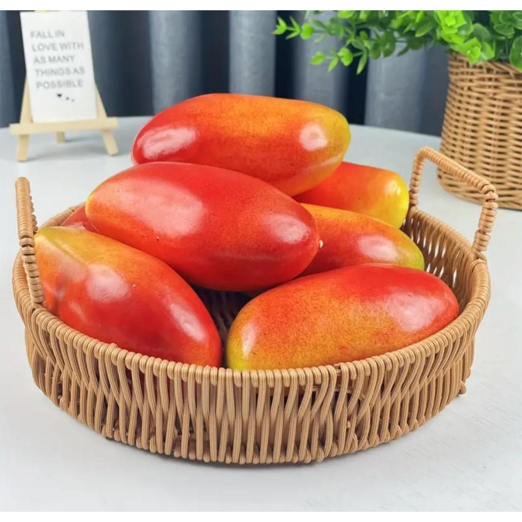 Kit 3 Manga Artificial Fruta Realista para Decoração Cozinha Eventos Arranjo Frutado em Oferta na Shopee