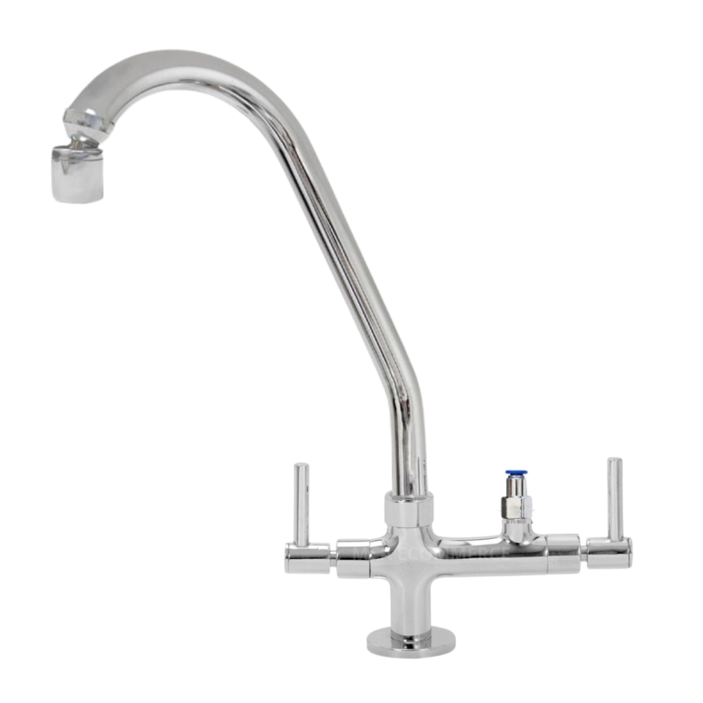 Torneira de Cozinha Mesa Pia Bica Movel com Saída para Purificador 1/4 de Volta EM METAL Engate Rápido