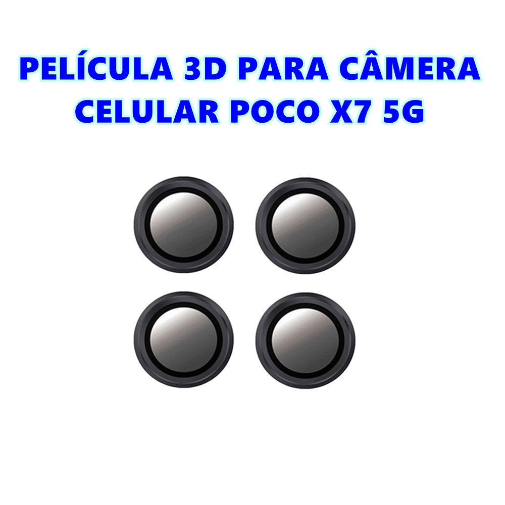 Película Para Câmera Poco X7 5G Protetor De Lente Traseira Vidro Temperado 3D Para Celular Xiaomi