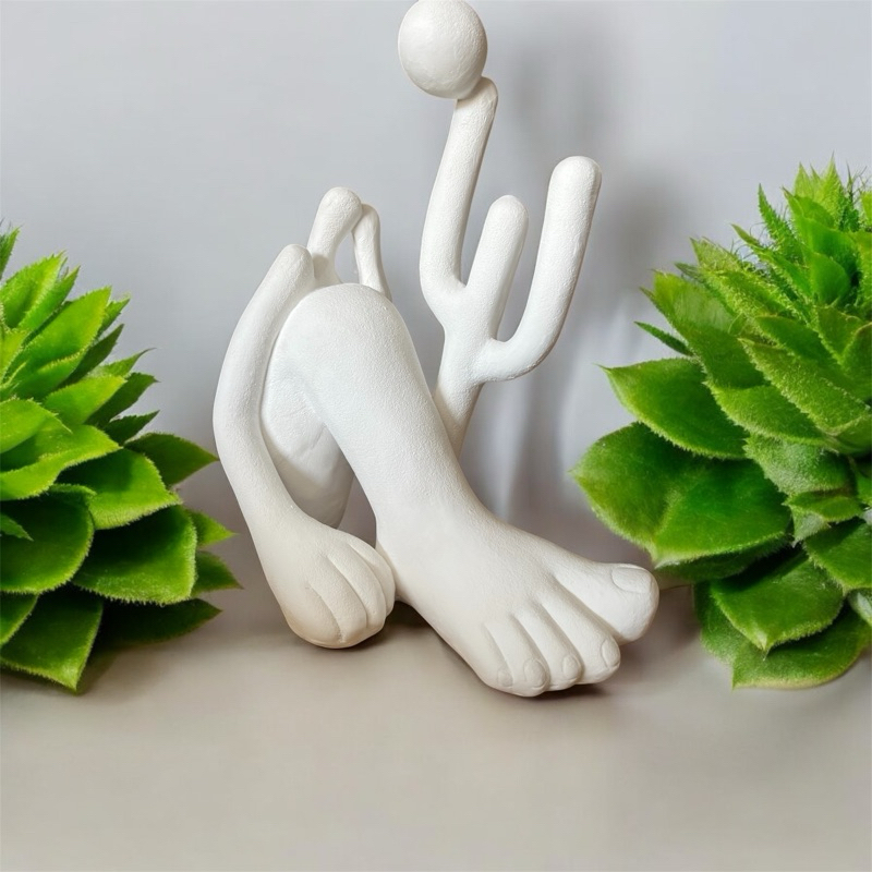 Escultura Abaporu Tarsila do Amaral em Gesso Cru32,5cm.