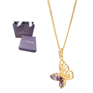 Rommanel Presente Lindo Feminino Borboletas Colar + Pingente Banhado A Ouro em Oferta na Shopee