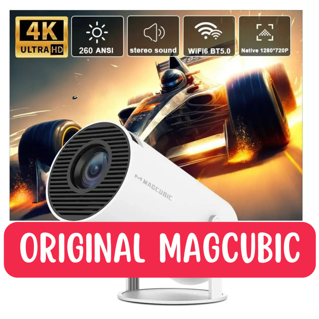 Projetor HY300 Pro 4K HD Magcubic Original Android 11 Wifi e Bluetooth 8000 lumens