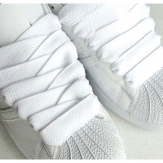 Kit 2 Pares Cadarços Poliéster Achatado Bboy 17mm 120cm Preto Branco Sneakers em Oferta na Shopee