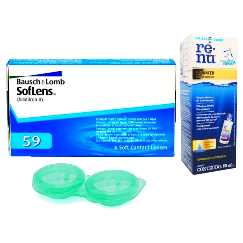 soflens 59 Bausch & Lomb lentes de contato miopia ou hipermetropia