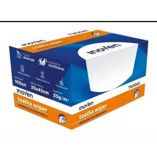 Toalha Wiper  Multiuso Tw3045 Inoven 100 unidades em Oferta na Shopee